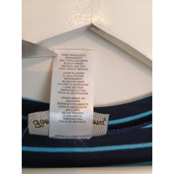 Tommy Bahama Dress Women Small Blue Striped Jersey T Shirt Casual Nautical Maxi - Picture 6 of 6